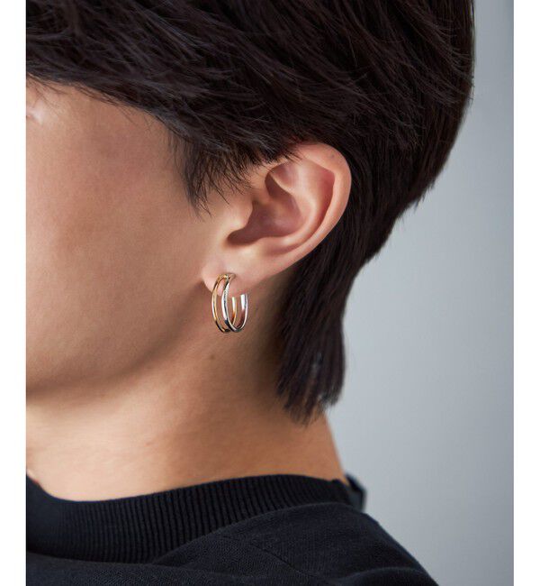 Jouete「[ラップイヤリング] ダブルフープ コンビカラー」|イヤリング|