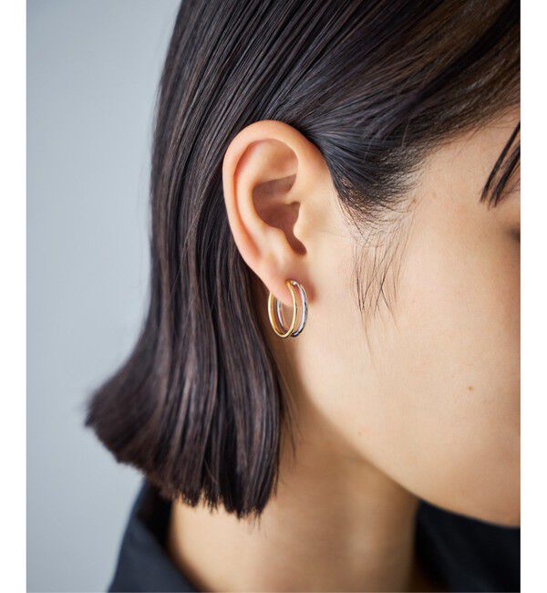 Jouete「[ラップイヤリング] ダブルフープ コンビカラー」|イヤリング|