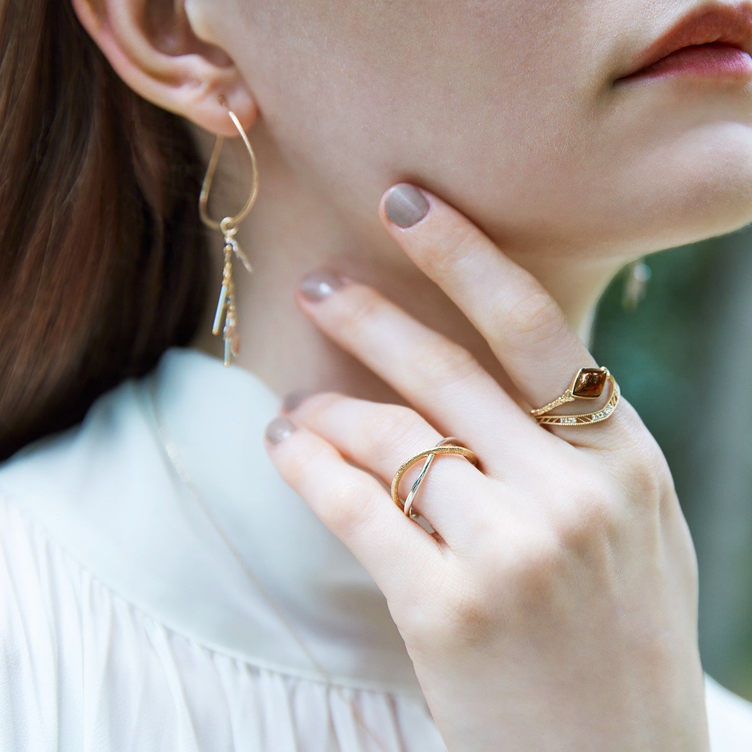 agete「K10ピアス」|ピアス|