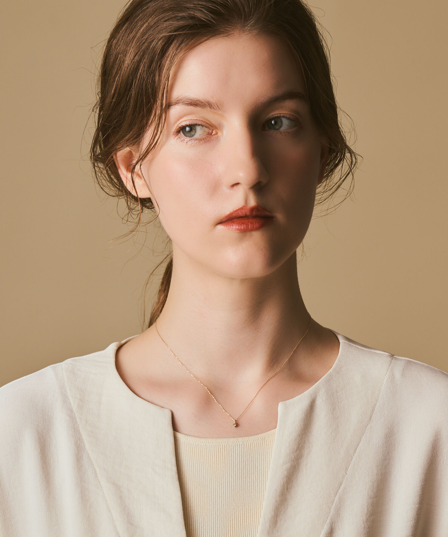 agete「K10ダイヤモンドネックレス（0.07ct）」|ネックレス|