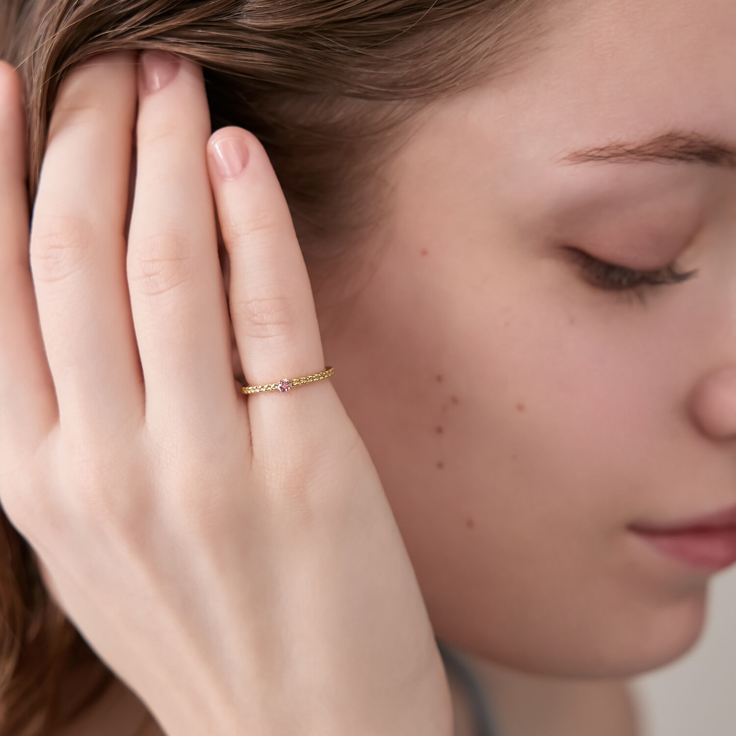 NOJESS「ゴールドトルマリンピンキーリング」|リング|