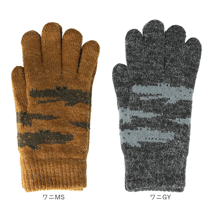 BACKYARD FAMILY「手袋 レディース かわいい 通販 手ぶくろ グローブ ニット手袋 ニット手ぶくろ 5本指 暖かい」|手袋|