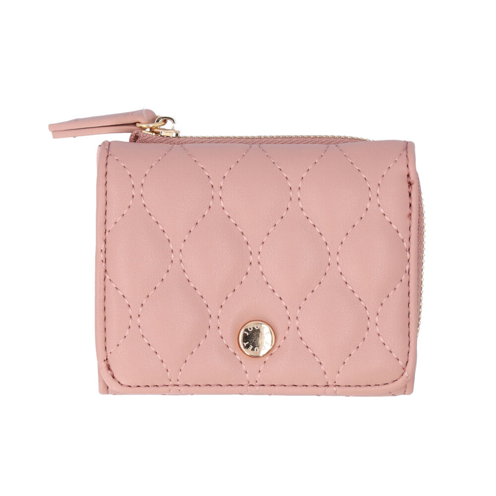 BACKYARD FAMILY「キルト 三つ折り 財布 通販 三つ折り財布 折り財布 折財布 コンパクト財布 キルト財布 サイフ」|財布|ピンク1