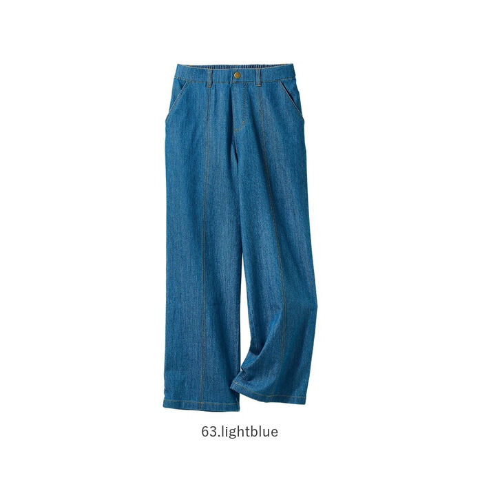 BACKYARD FAMILY「デニムパンツ レディース ウエストゴム 通販 接触冷感ひんやり冷たい軽量デニム デニム パンツ」|その他|