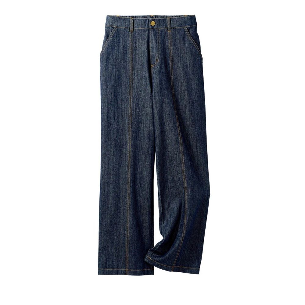BACKYARD FAMILY「デニムパンツ レディース ウエストゴム 通販 接触冷感ひんやり冷たい軽量デニム デニム パンツ」|その他|ブルー4