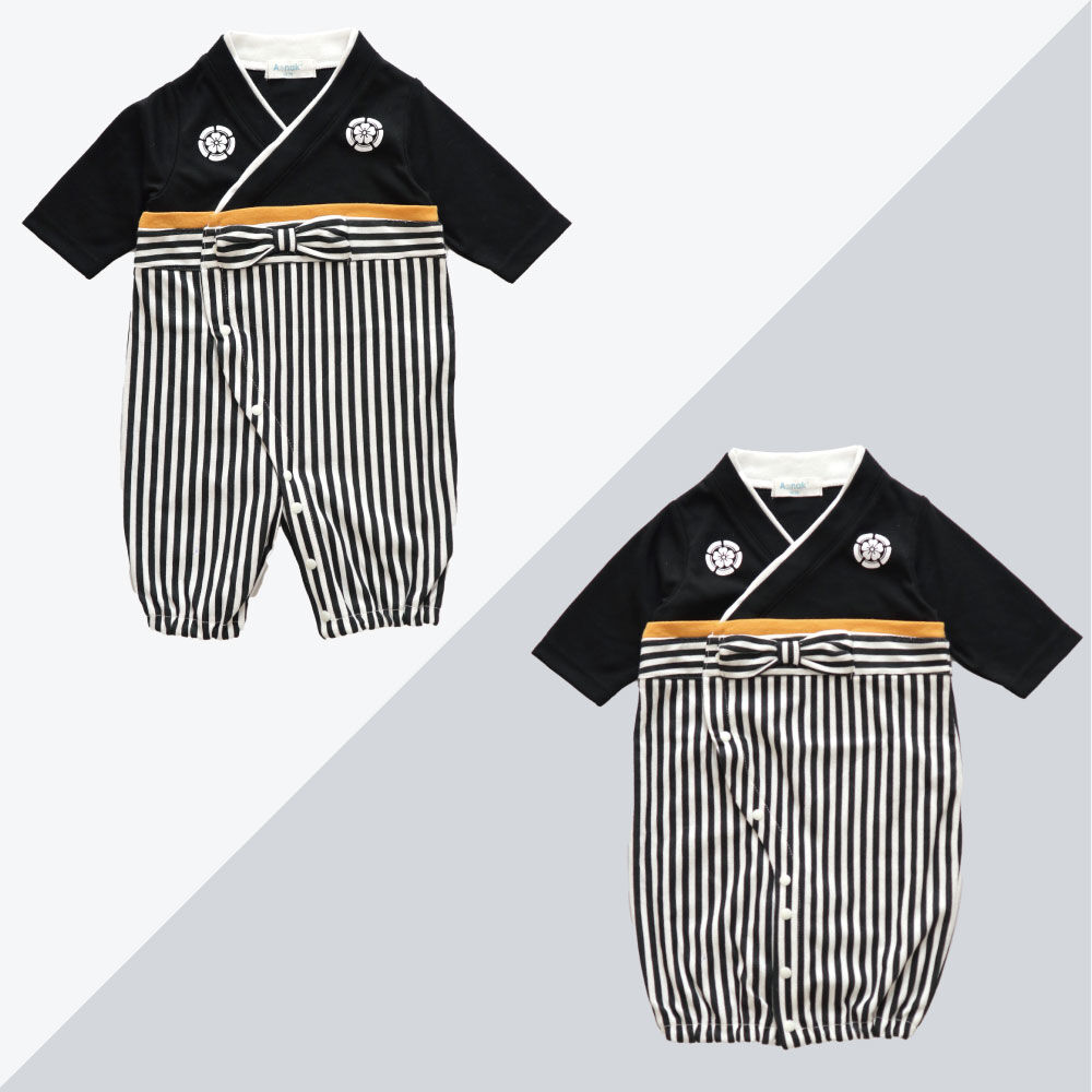 BACKYARD FAMILY「袴 ロンパース 男の子 通販 はかま ハカマ 赤ちゃん 100日祝い お宮参り 百日祝い」|その他ベビーウェア|