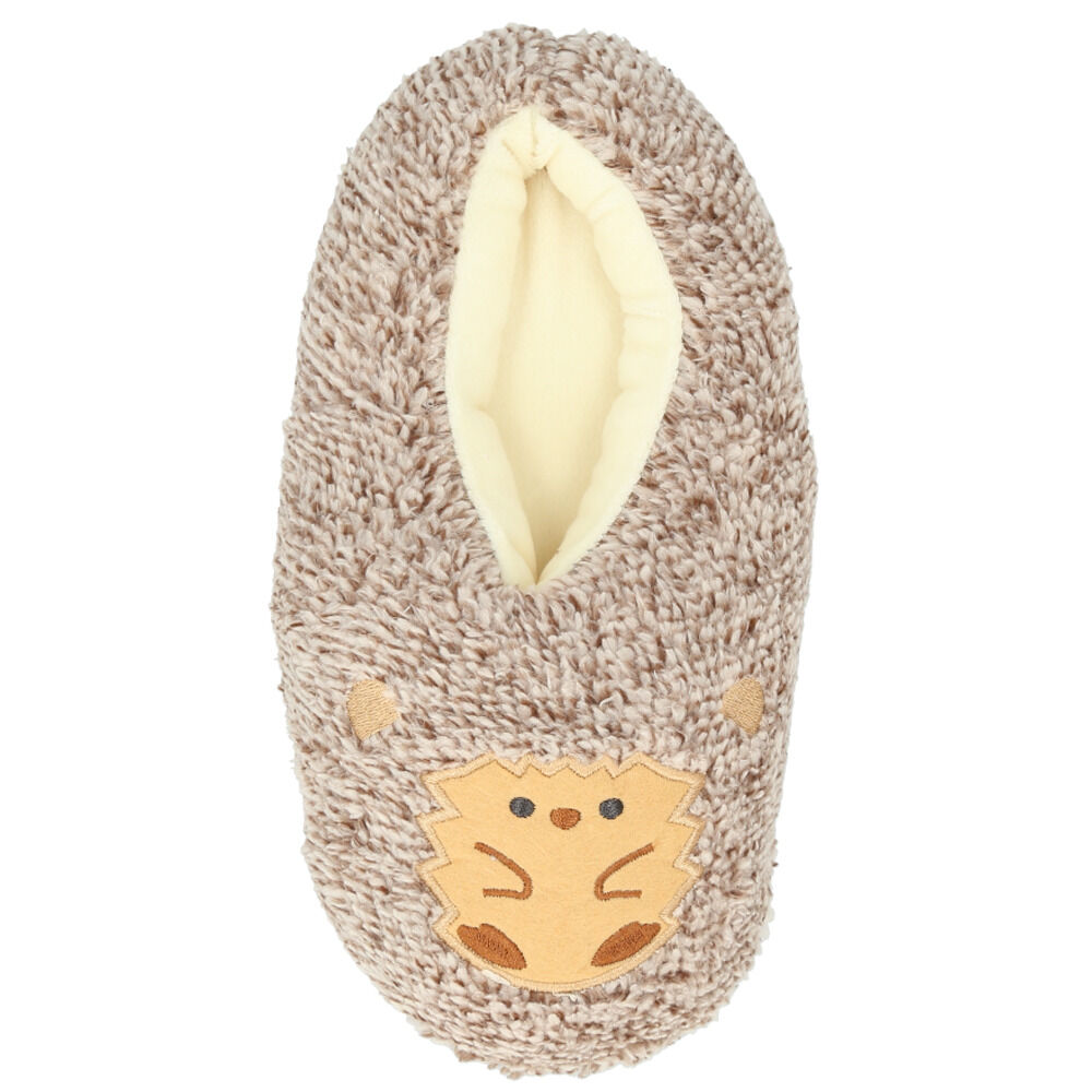 BACKYARD FAMILY「ルームシューズ もこもこ 通販 冬 スリッパ ルームスリッパ 室内履き アニマルスリッパ」|ルームシューズ|ブラウン1