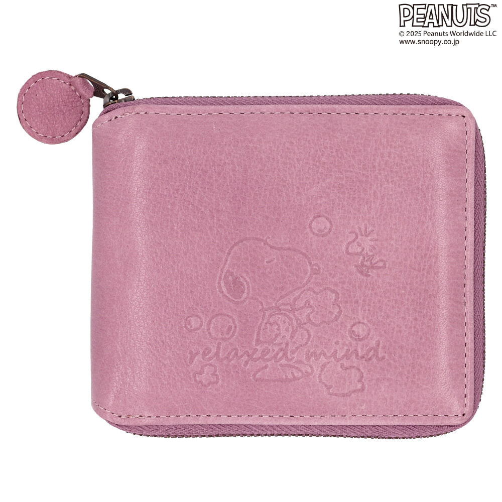 BACKYARD FAMILY「スヌーピー 財布 PEANUTS 7347 通販 二つ折り財布 二つ折り 2つ折り財布 さいふ」|財布|ピンク1