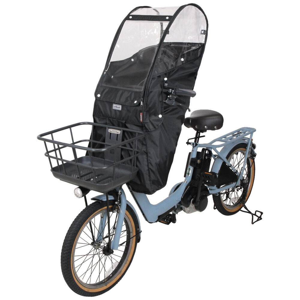 BACKYARD FAMILY「自転車 レインカバー 子供乗せ 前 通販 チャイルドシートカバー 前乗せ カバー 雨カバー 雨よけ」|その他|ブラック1