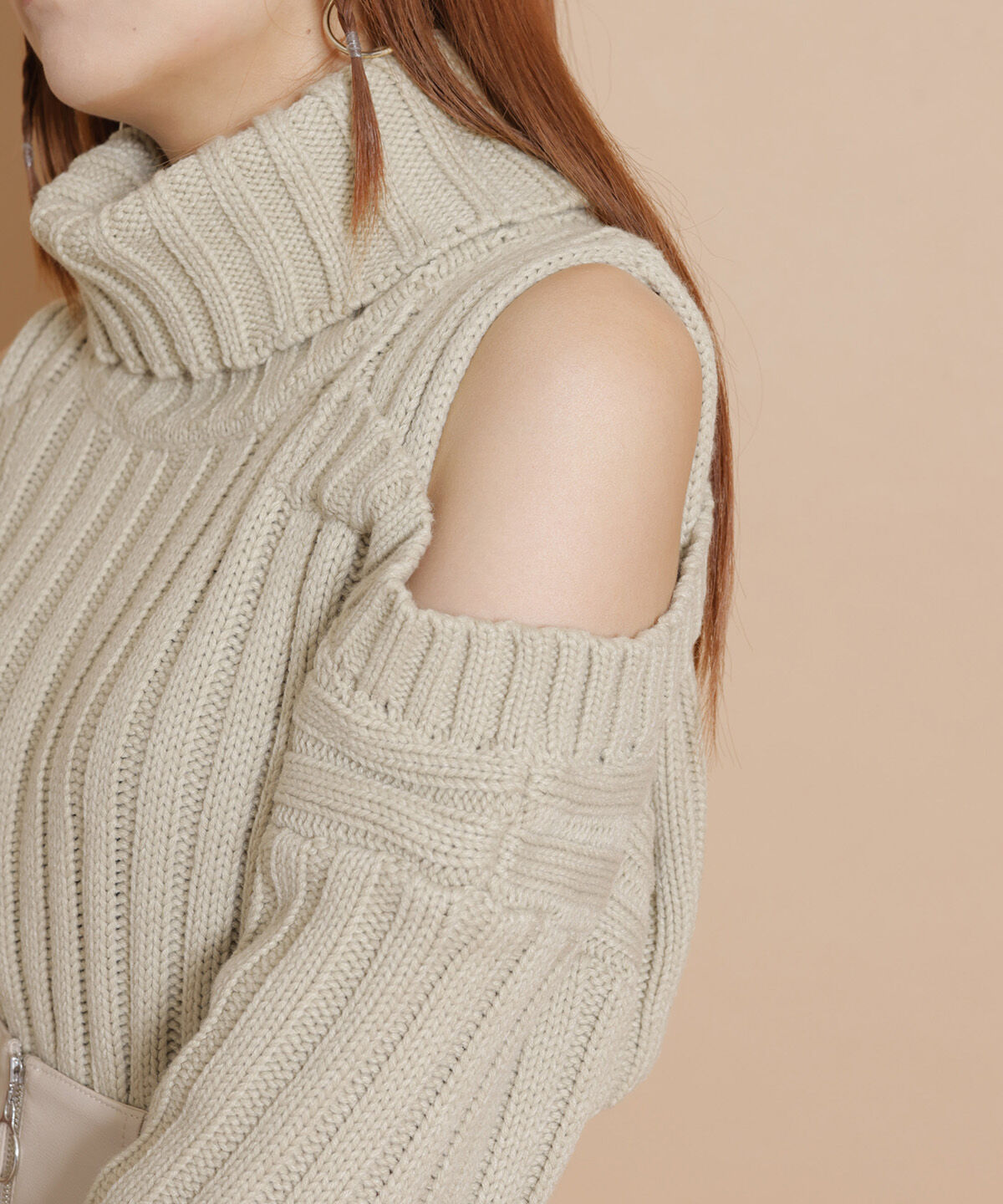 REDYAZEL「タートルオフショルニット」|ニット・セーター|