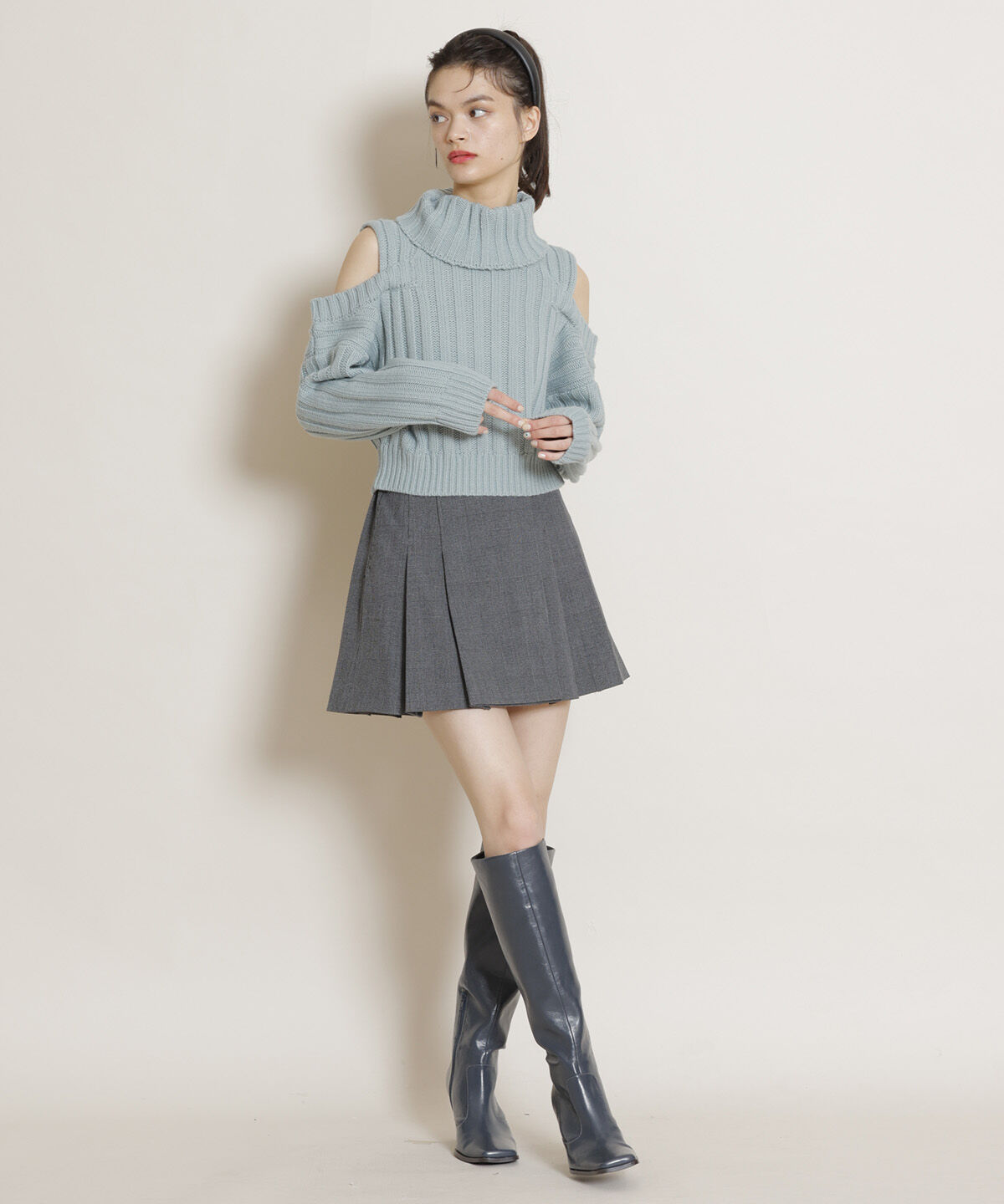 REDYAZEL「タートルオフショルニット」|ニット・セーター|