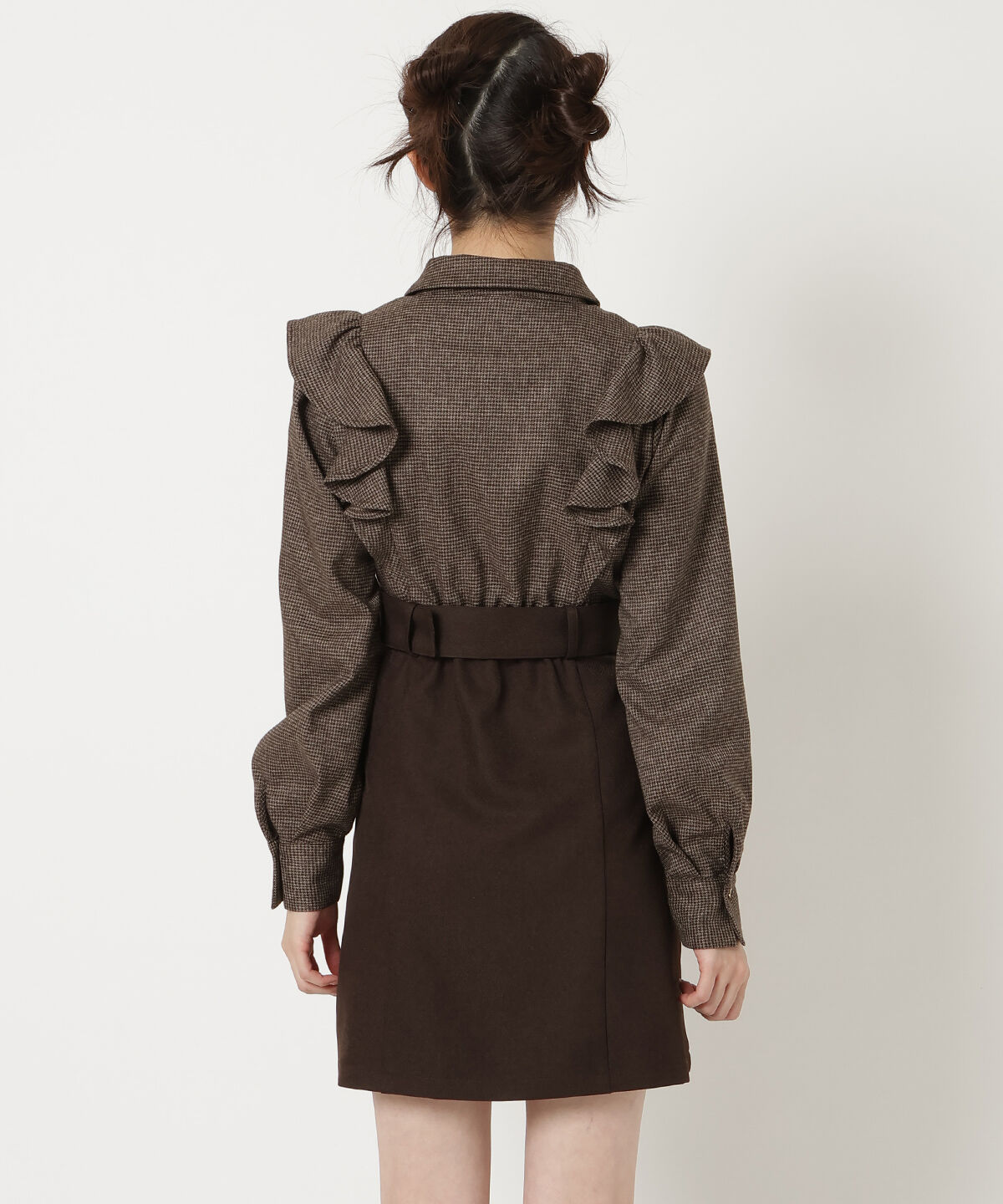 REDYAZEL「フリルシャツドッキングワンピース」|ワンピース|