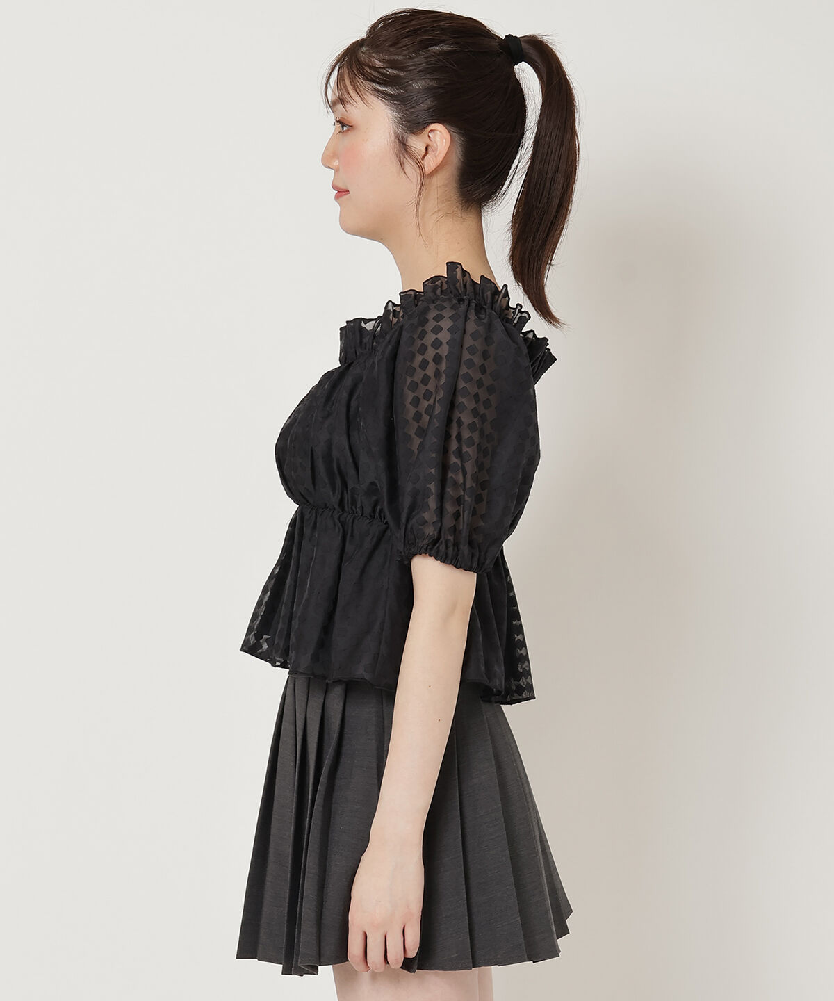 REDYAZEL「シアーギャザートップス」|シャツ・ブラウス|