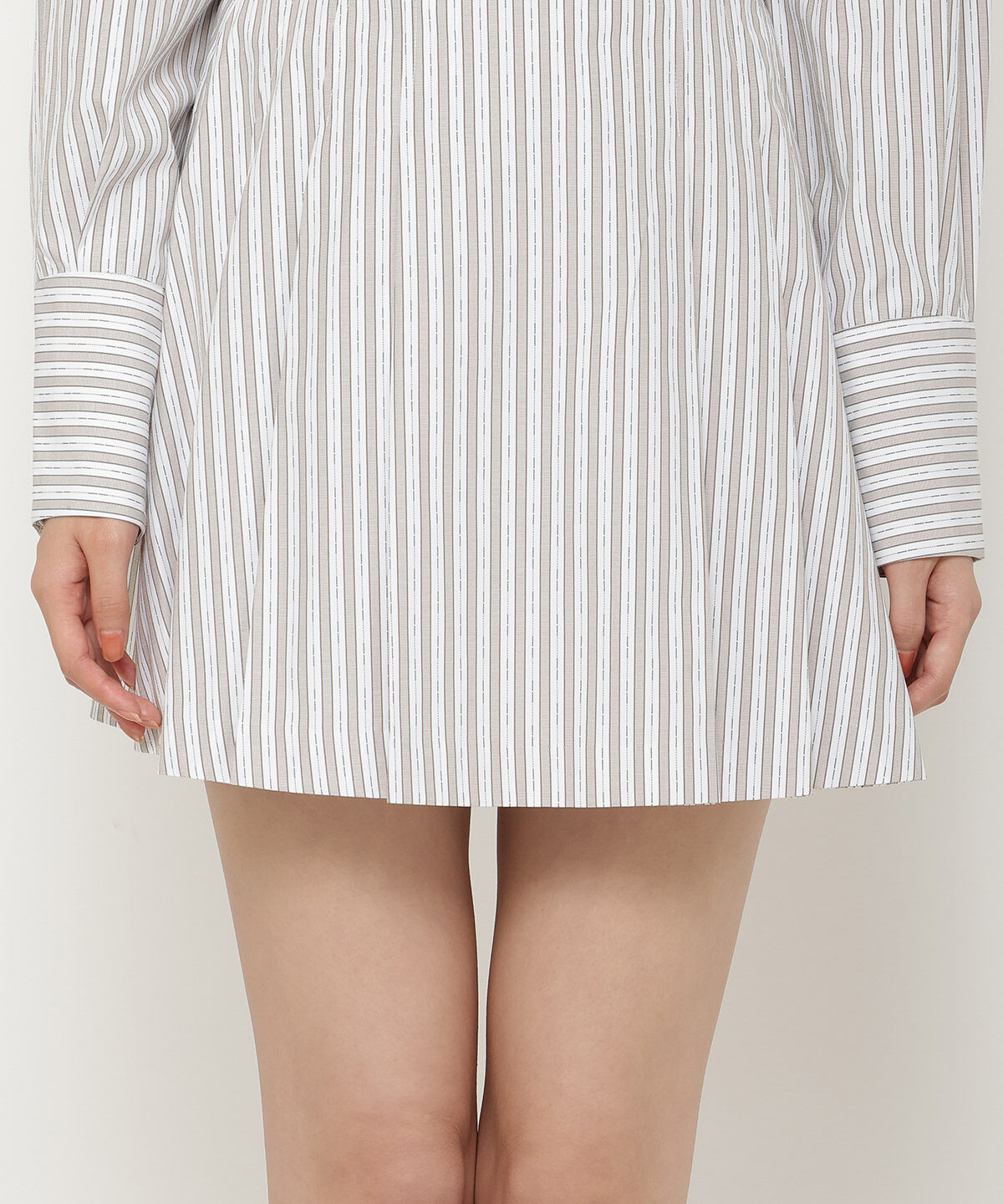 REDYAZEL「ストライププリーツショートスカパン」|キュロット|