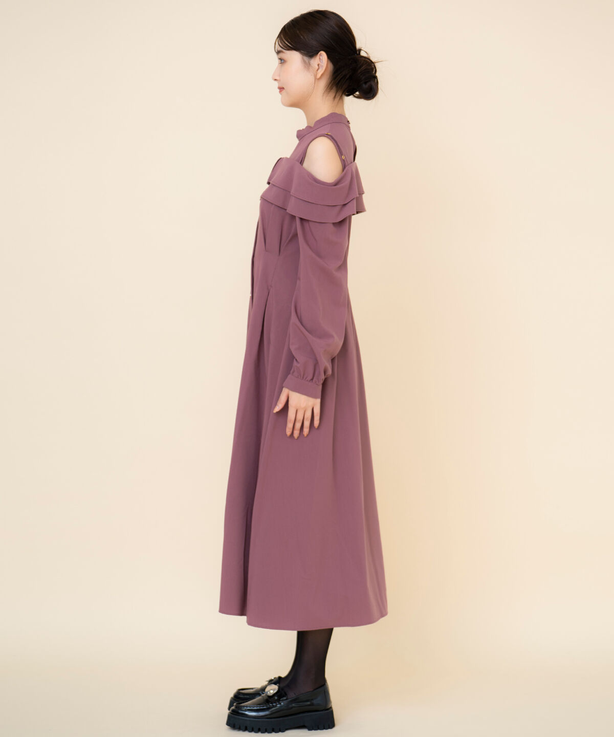 REDYAZEL「オープンショルダーシャツワンピース」|ワンピース|