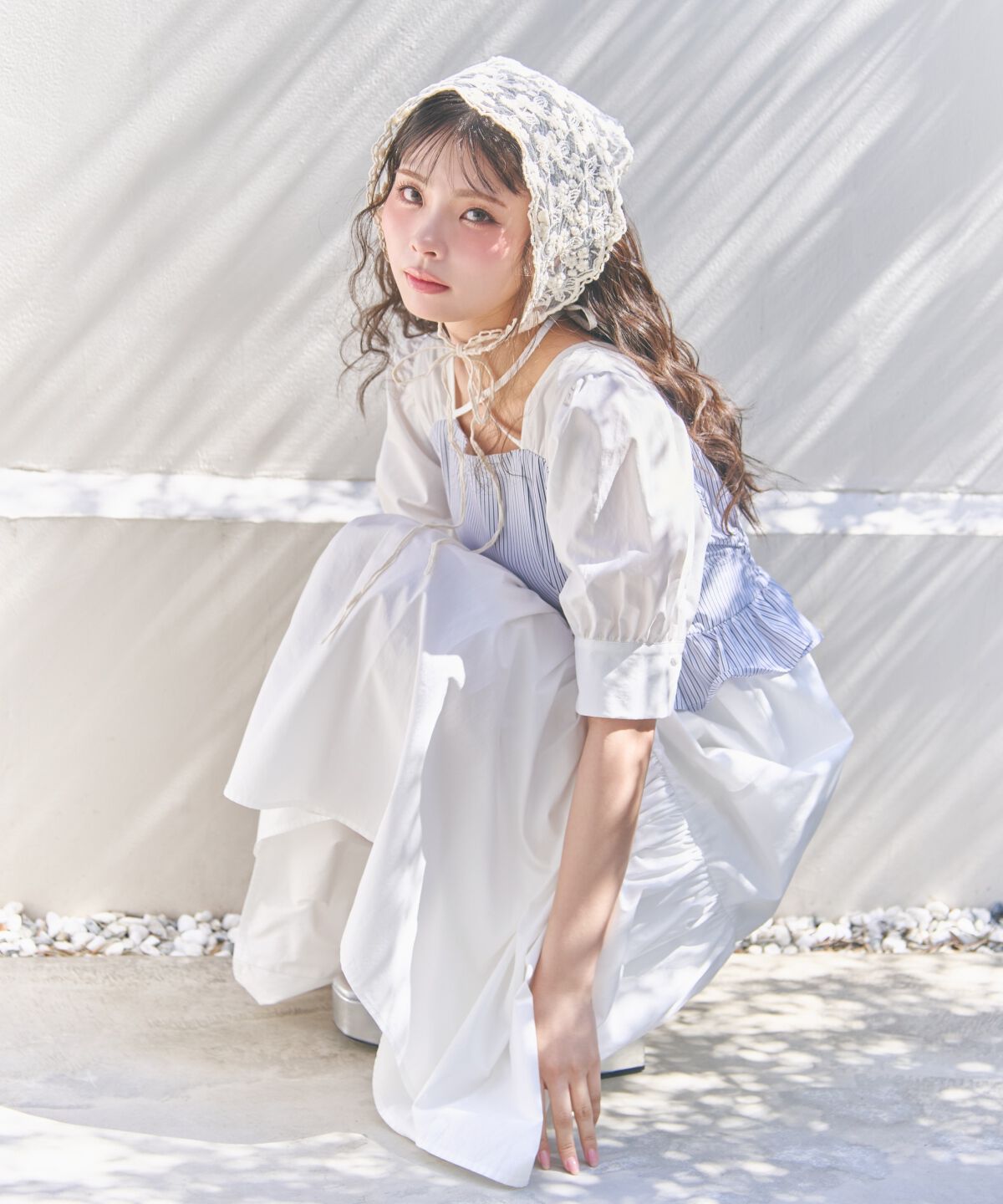 REDYAZEL「ストライプビスチェドッキングワンピース」|ワンピース|