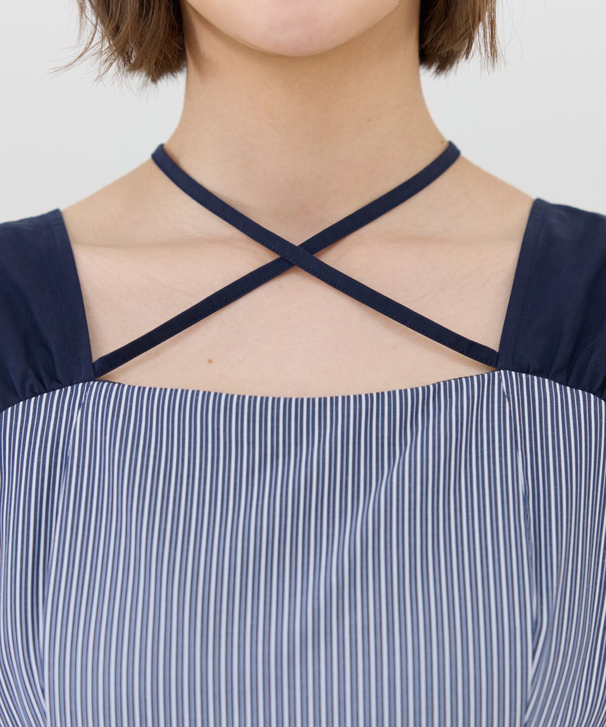 REDYAZEL「ストライプビスチェドッキングワンピース」|ワンピース|