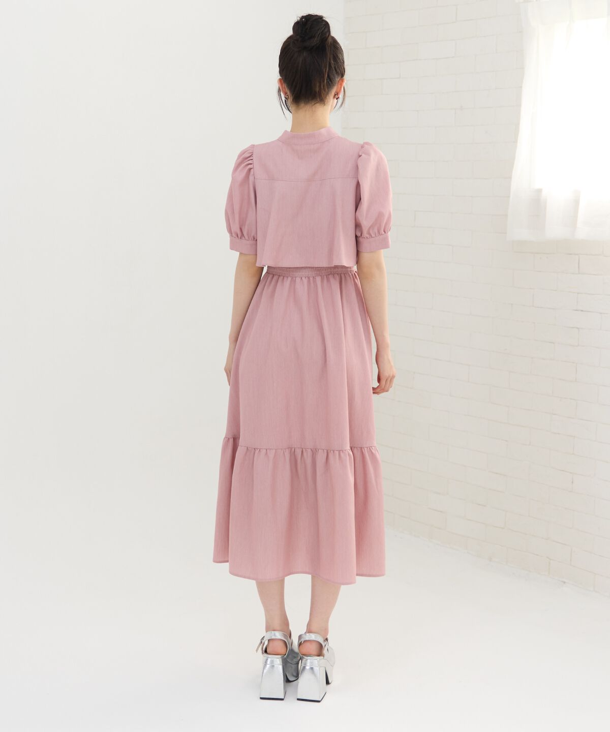 REDYAZEL「ボレロレイヤード風ティアードワンピース」|ワンピース|