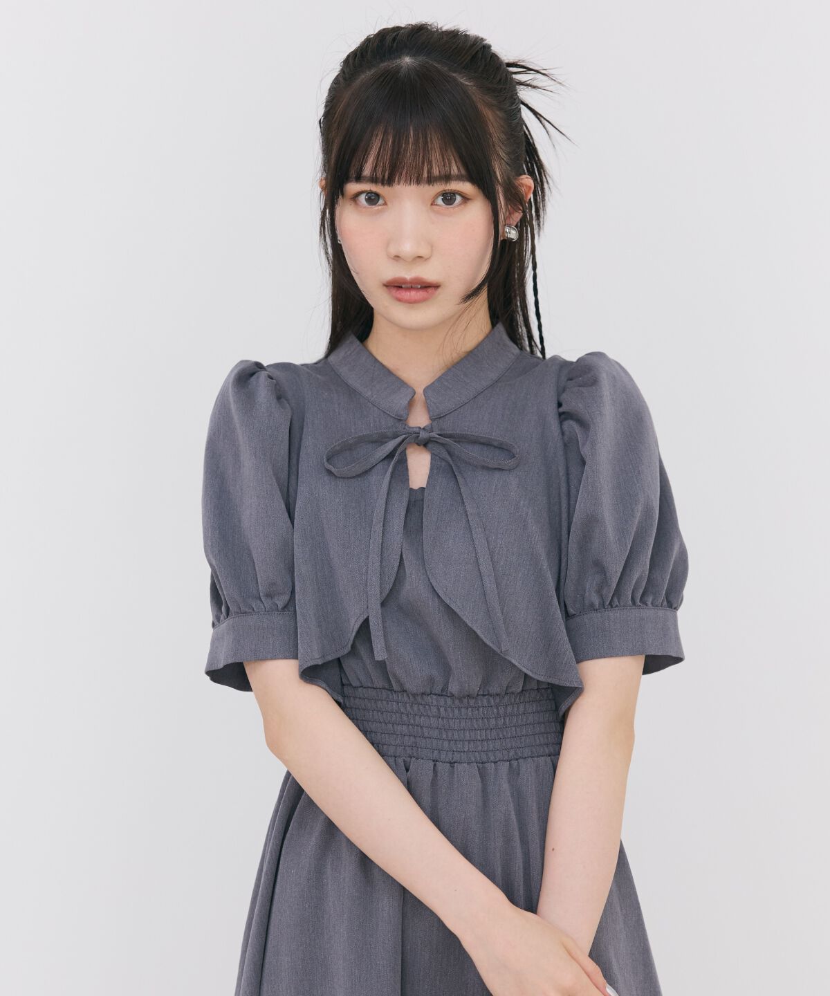 REDYAZEL「ボレロレイヤード風ティアードワンピース」|ワンピース|