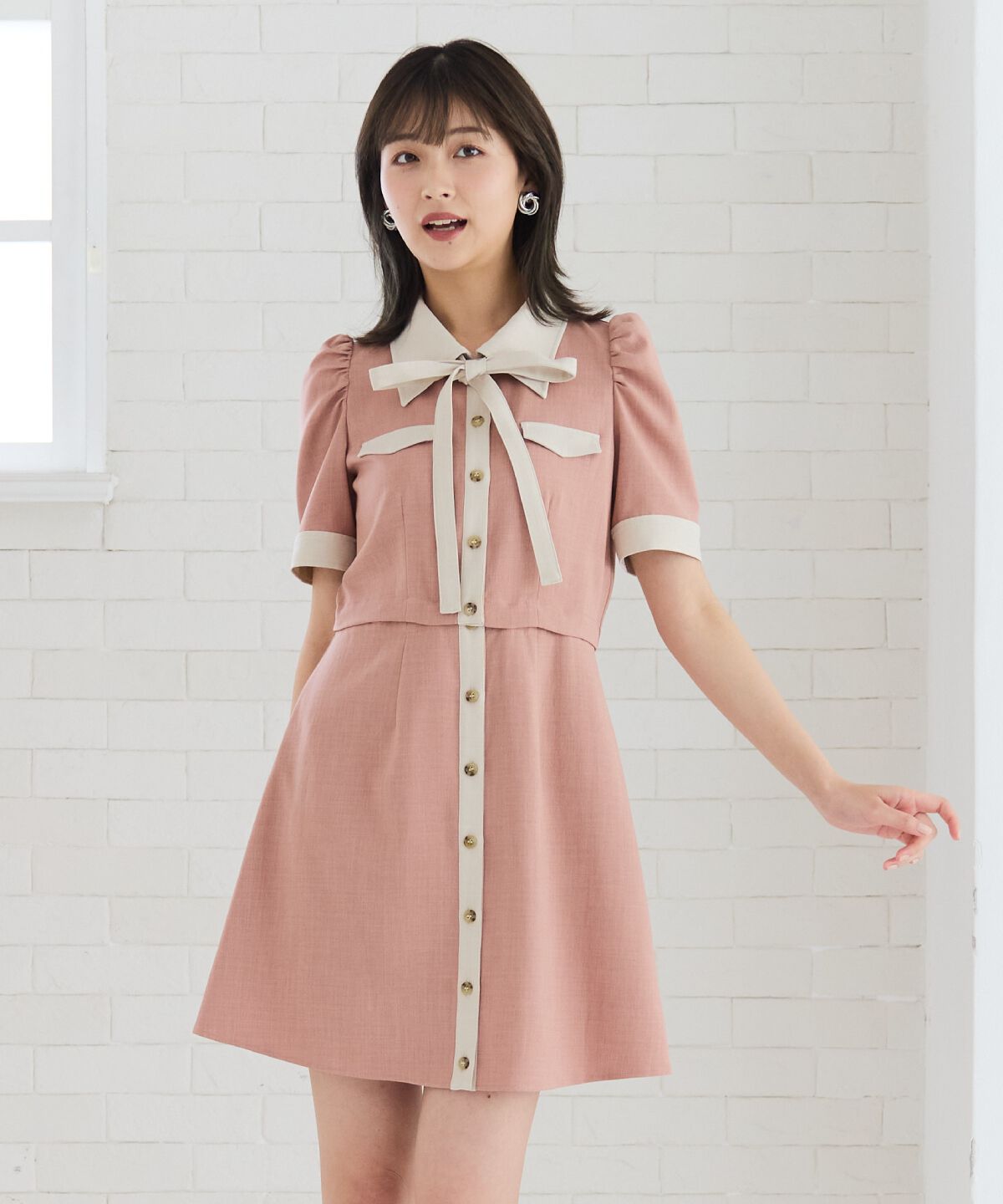 REDYAZEL「2WAYバイカラーミニワンピース」|ワンピース|