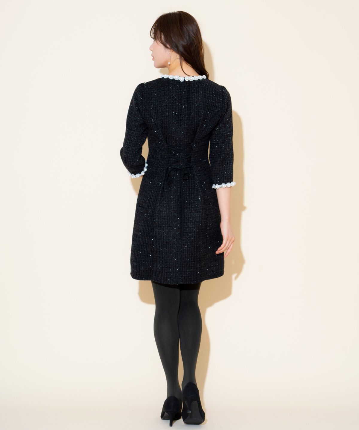 WILLSELECTION「パールツイードミニワンピース」|ドレス|