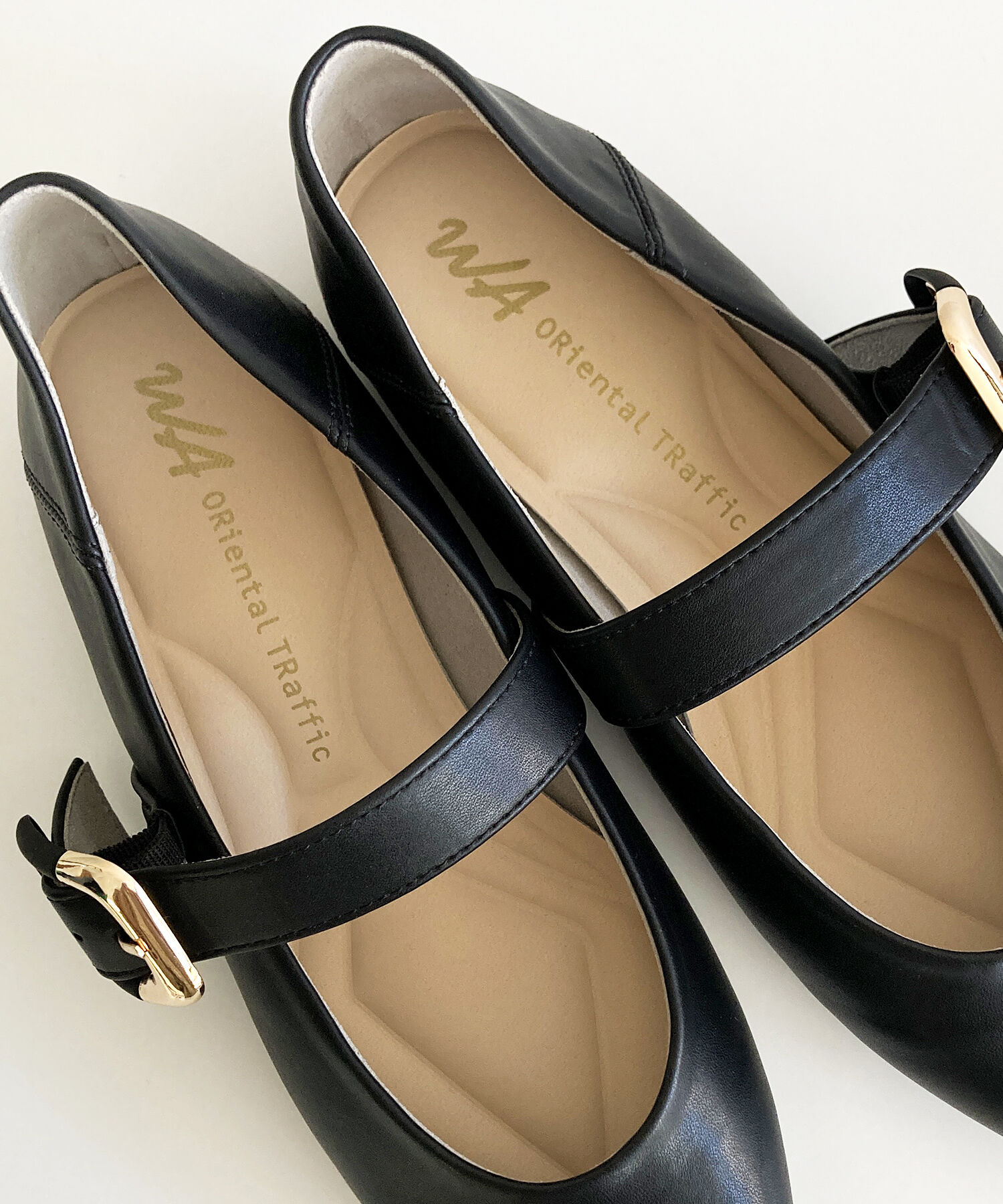 WA Oriental TRaffic「●2025春夏新作●配色バックル柔らかフラットパンプス/52118 パンプス フィット クッション 人気 トレンド」|パンプス|