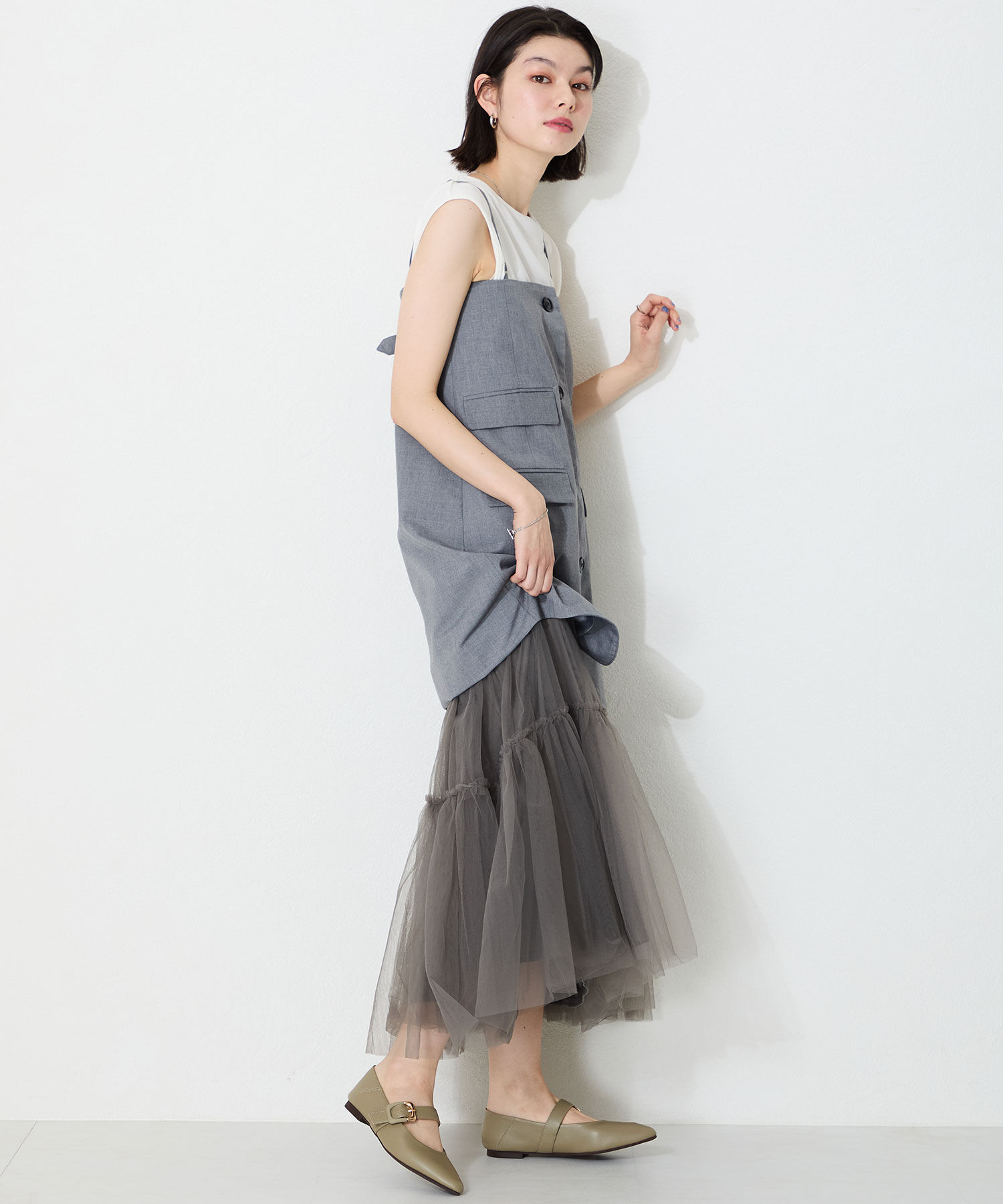 WA Oriental TRaffic「●2025春夏新作●配色バックル柔らかフラットパンプス/52118 パンプス フィット クッション 人気 トレンド」|パンプス|