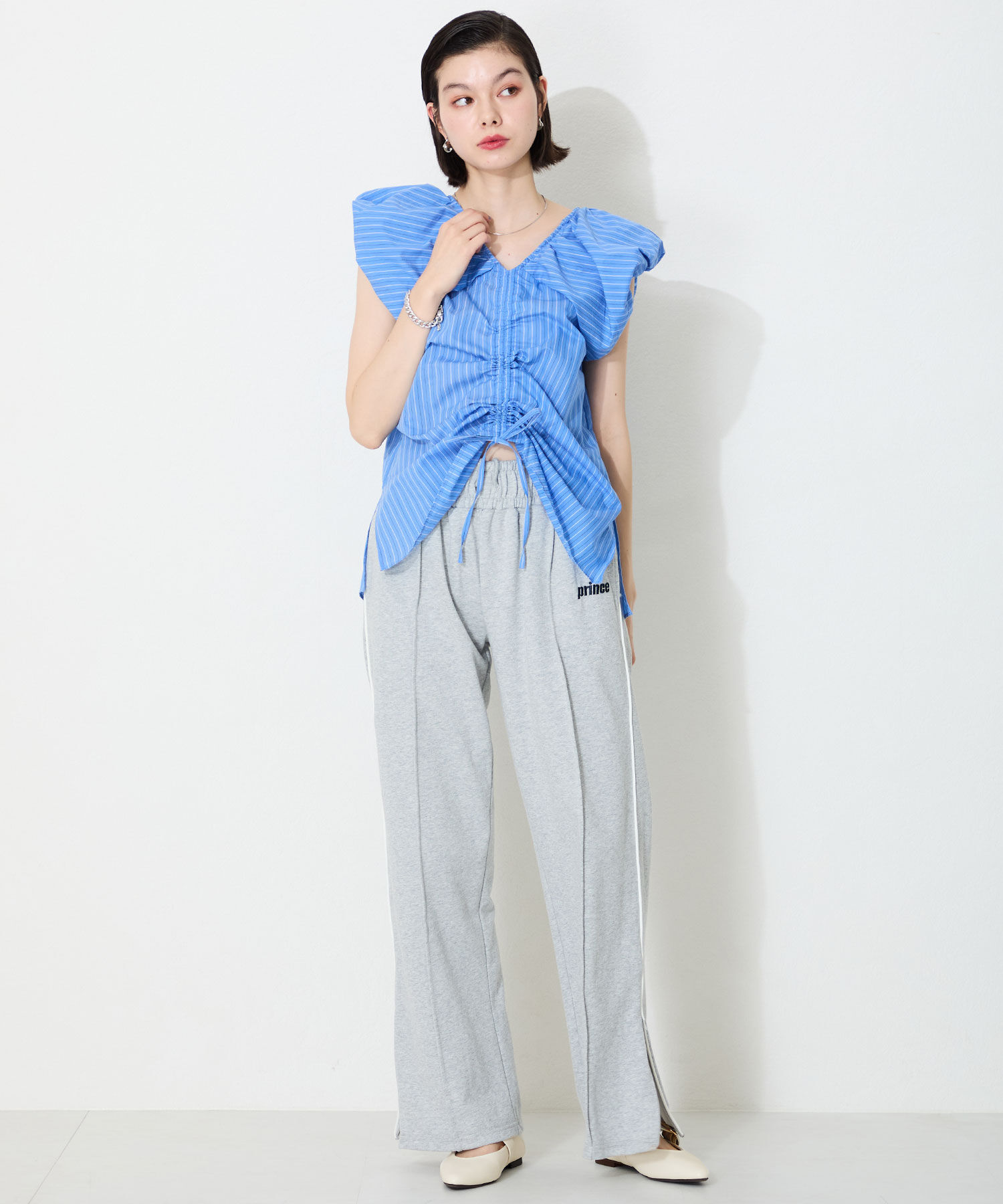 WA Oriental TRaffic「●2025春夏新作●配色バックル柔らかフラットパンプス/52118 パンプス フィット クッション 人気 トレンド」|パンプス|