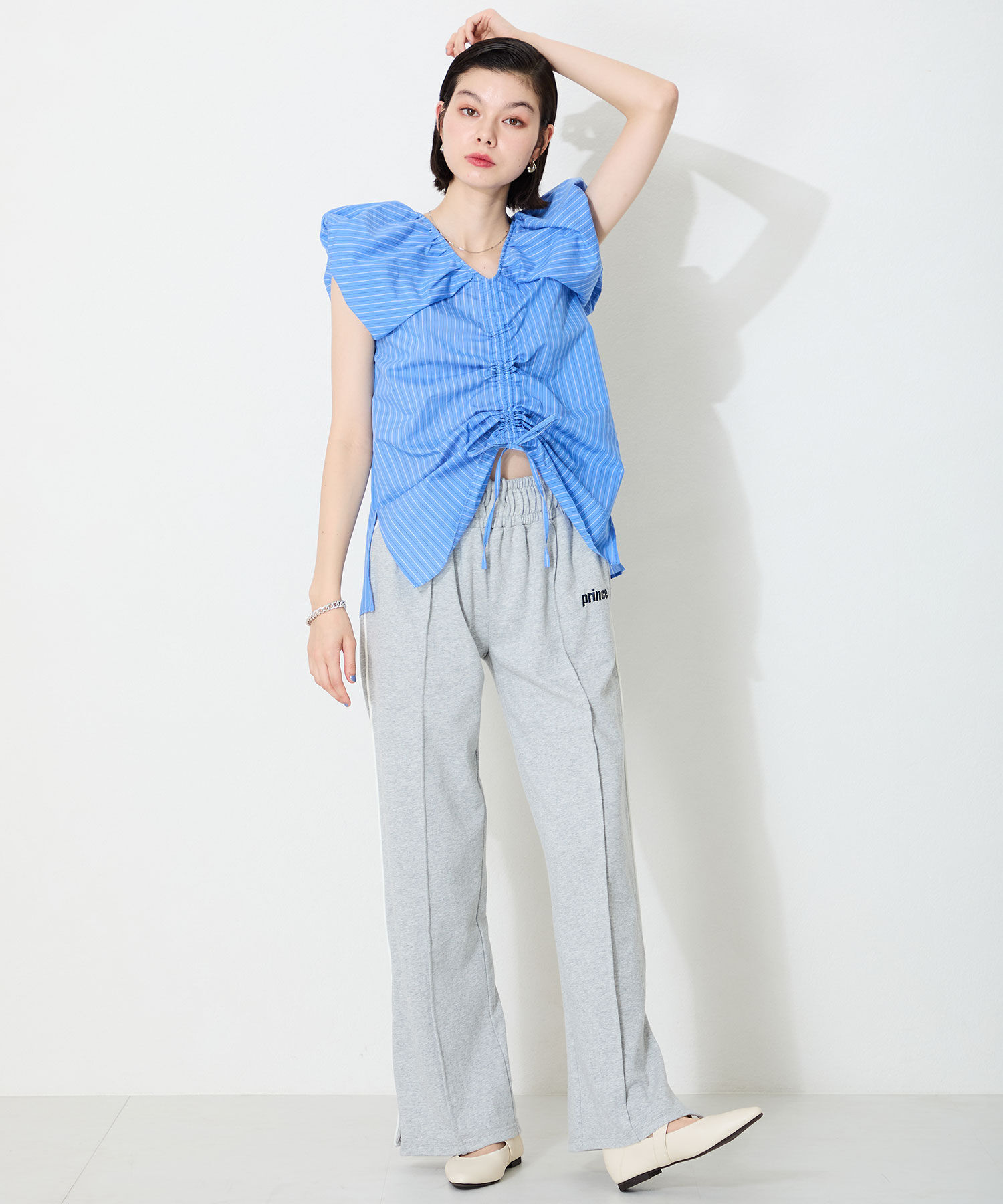 WA Oriental TRaffic「●2025春夏新作●配色バックル柔らかフラットパンプス/52118 パンプス フィット クッション 人気 トレンド」|パンプス|