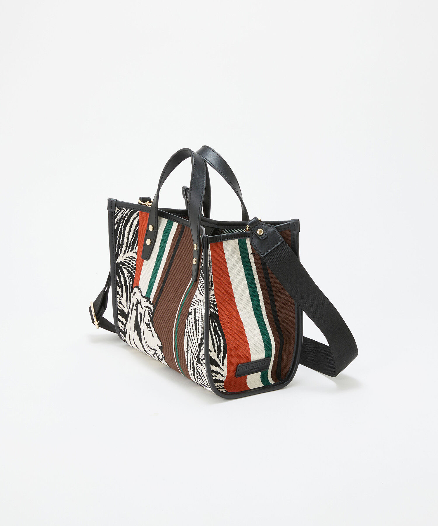 TOPKAPI TREASURE「【TREASURE TOPKAPI】ニットジャガード ライオン柄 2way ミニ トートバッグ」|トートバッグ|