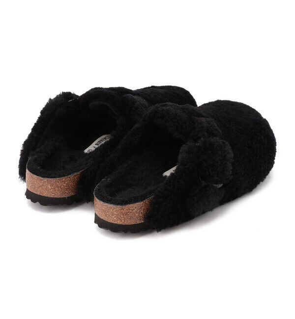 BIRKENSTOCK「【ビルケンシュトック】ボストン ビッグバックル/ブラック ファー/クロッグ レディース/BOSTON」|サンダル|
