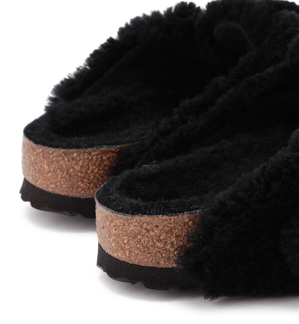 BIRKENSTOCK「【ビルケンシュトック】ボストン ビッグバックル/ブラック ファー/クロッグ レディース/BOSTON」|サンダル|