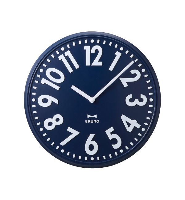 BRUNO「エンボスウォールクロック」|クロック・置時計|ネイビー