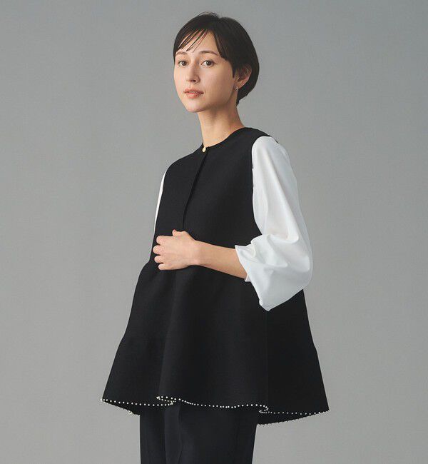 UNITED ARROWS「ペプラム ニットベスト」|ベスト・ジレ|