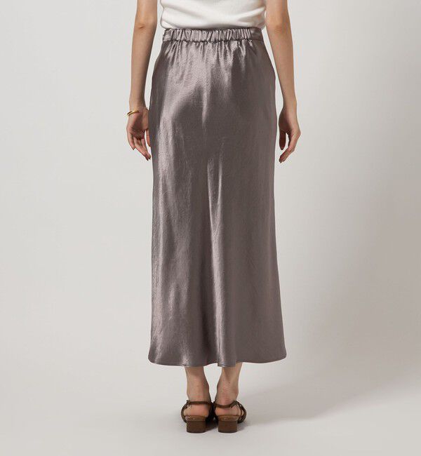 UNITED ARROWS green label relaxing「サテン ナロー スカート」|フレア|