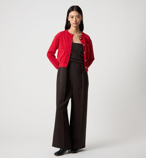 EMMEL REFINES「＜EMMEL REFINES＞EM ラップライク タック サロペット」|オールインワン|