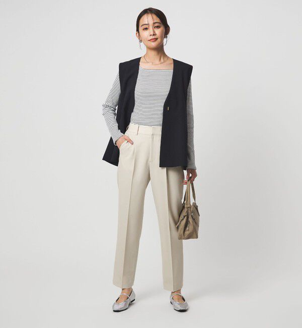 UNITED ARROWS green label relaxing「［size SHORT/TALLあり］パウドレ テーパード パンツ ナチュラル」|スラックス|