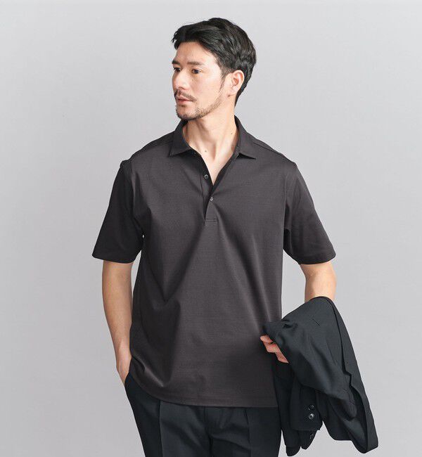 BEAUTY&YOUTH UNITED ARROWS「【WEB限定 WARDROBE SMART】NORITAKE ポロシャツ」|Tシャツ・カットソー|DK.GRAY