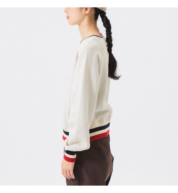 BEAMSBOY「【別注】Healthknit / ライン リブ クルーネック スウェット」|スウェット・ジャージ|