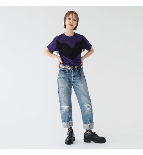 BEAMSBOY「【別注】Wrangler &times; maturely / フリンジ ショートスリーブ Tシャツ」|Tシャツ・カットソー|