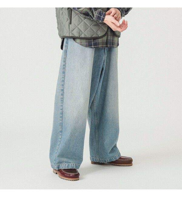 BEAMS「ワイドストレート バルーン デニムパンツ」|デニム|