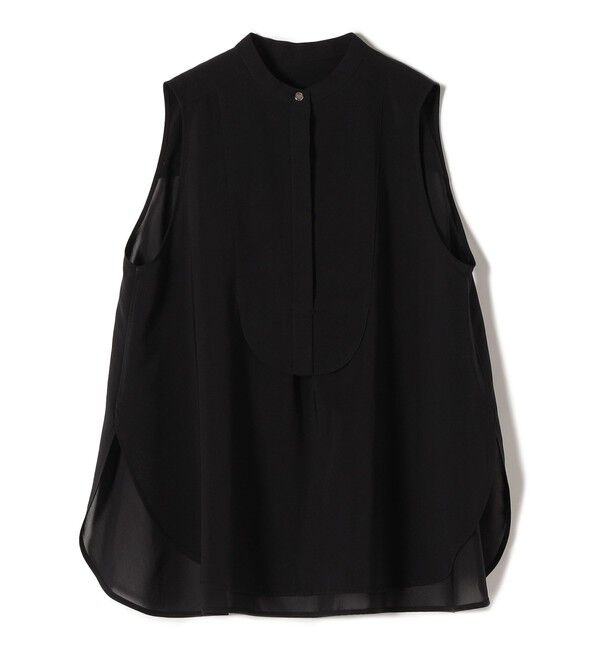 SHIPS for women「〈手洗い可能〉強撚ボイルノースリーブシャツ」|シャツ・ブラウス|