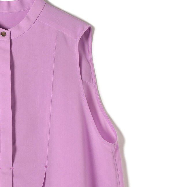 SHIPS for women「〈手洗い可能〉強撚ボイルノースリーブシャツ」|シャツ・ブラウス|