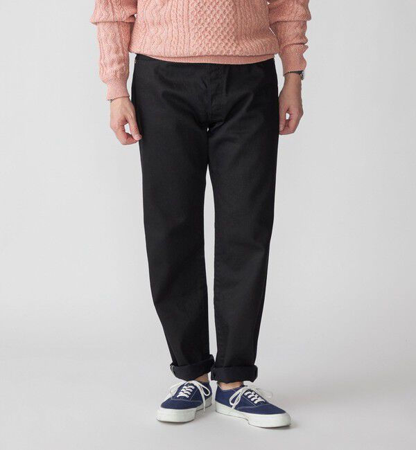 SHIPS「SHIPS STANDARD: スーピマ セルビッジ 5ポケット デニムパンツ」|デニム|ブラック