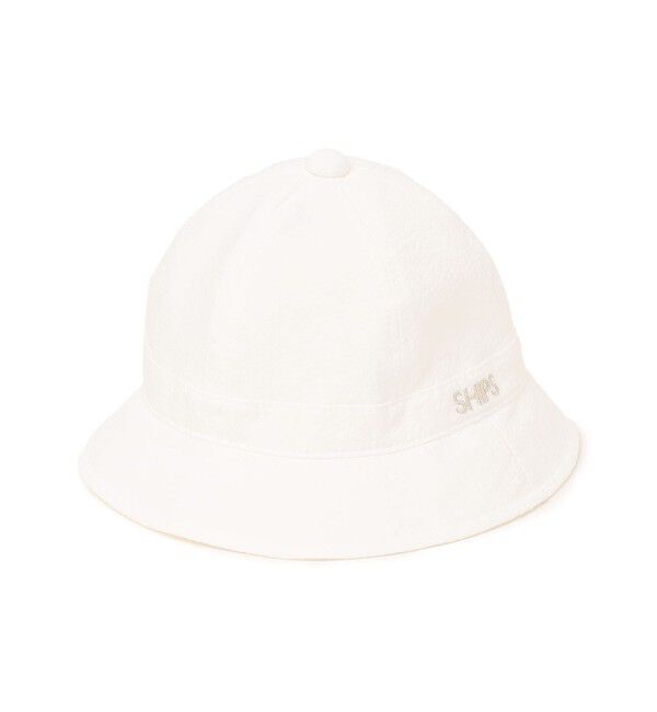 SHIPS KIDS「SHIPS KIDS:〈UVカット/吸水速乾〉サッカー ストライプ ベビー ハット」|ハット|ホワイト