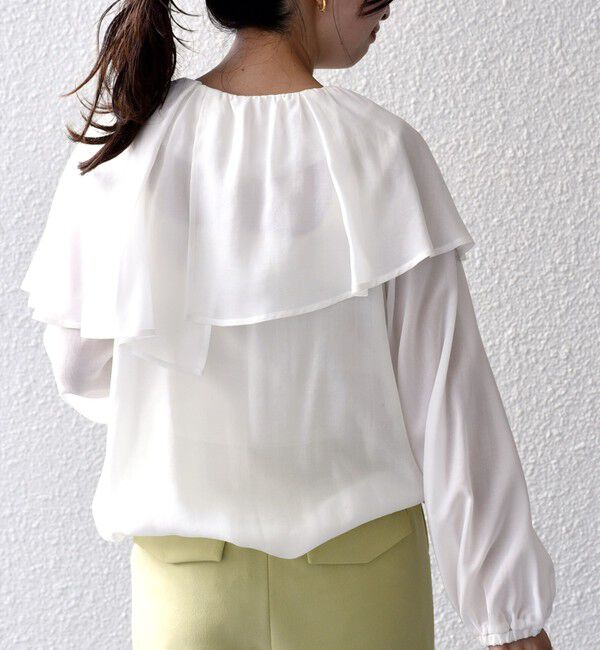 SHIPS for women「*〈手洗い可能〉フリル デザイン ブルゾン ◇」|ブルゾン・スタジャン|