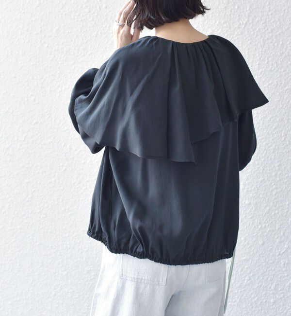 SHIPS for women「*〈手洗い可能〉フリル デザイン ブルゾン ◇」|ブルゾン・スタジャン|