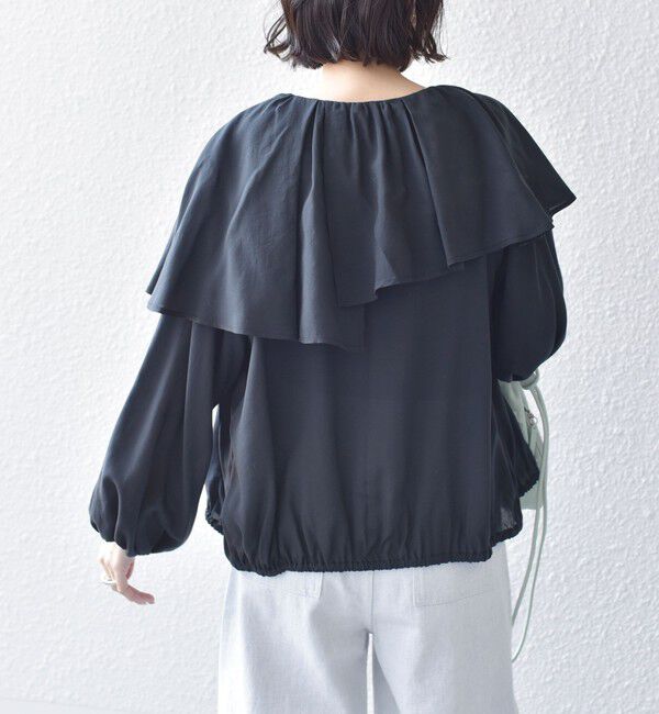 SHIPS for women「*〈手洗い可能〉フリル デザイン ブルゾン ◇」|ブルゾン・スタジャン|