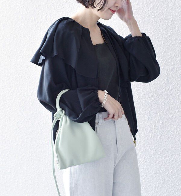 SHIPS for women「*〈手洗い可能〉フリル デザイン ブルゾン ◇」|ブルゾン・スタジャン|