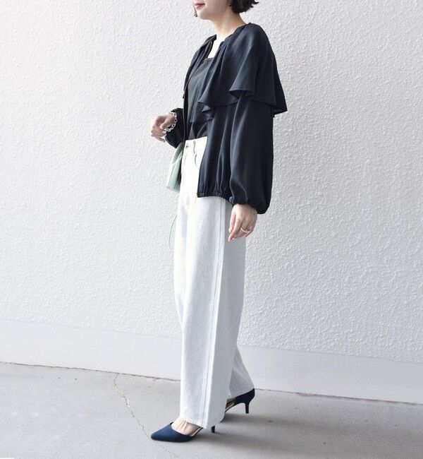 SHIPS for women「*〈手洗い可能〉フリル デザイン ブルゾン ◇」|ブルゾン・スタジャン|